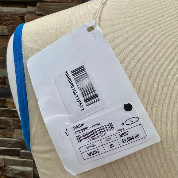 Marni Color-block Blue Beige Tunic Dress Size 40 Made in Italy - Picture 11 of 16